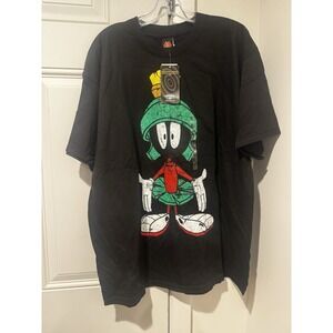 Vintage Fifth Sun Marvin Martian Black Men's Tshirt XL Y2K Looney Tunes NWT